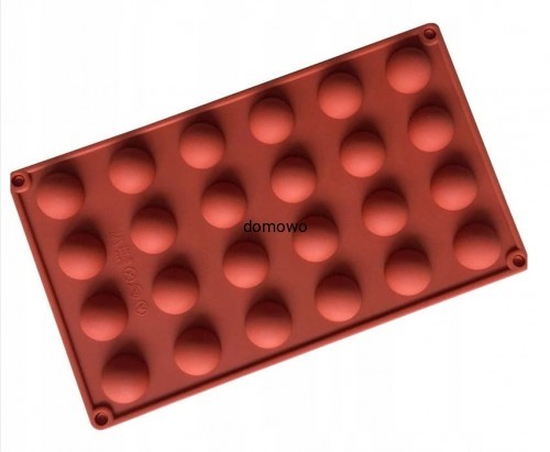 FOREMKA FORMA SILIKONOWA -mini półkule 24 szt