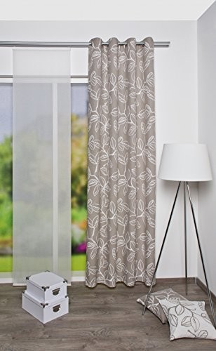 Home Fashion Home fashion 51742  560 kamienia wys.: 245 xx MM B: 135 cm zasłona ze szlufkami dekostoff zadrukowane 51742-560 stein H:245xB:135 cm