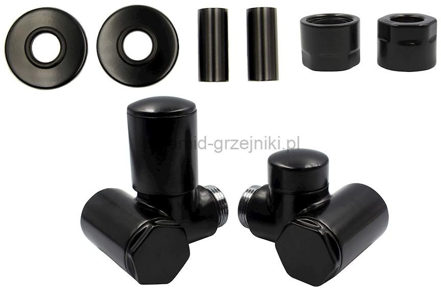 Varioterm Zawór regulacyjny Integra All in One - czarny mat miedź 15 mm lewy AIR24FK/L(Cu)