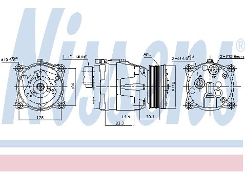 NISSENS Kompresor, klimatyzacja NISSENS 89048