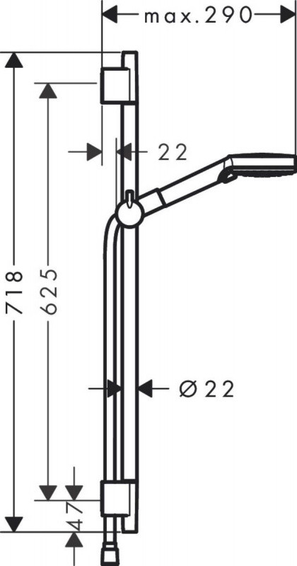 Hansgrohe Vernis Blend Zestaw prysznicowy ścienny czarny mat 26422670