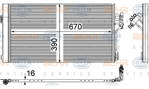 HELLA BEHR Chłodnica klimatyzacji - skraplacz BEHR 8FC 351 343-004