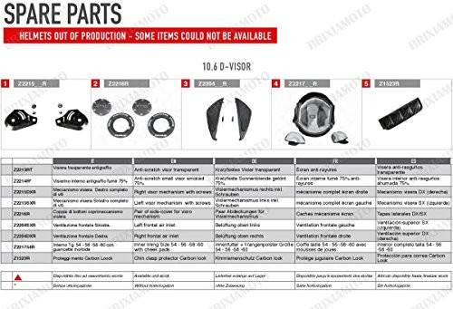 Givi Mechanizm  wizjerem prawe wraz ze śrubami, czarne, rozmiar 40 Z2215DXR