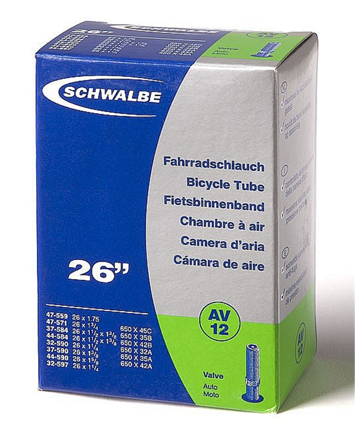 Accent SCHWALBE Standard 26 cali / Długość wentyla: 40 mm / Rozmiar koła: 26