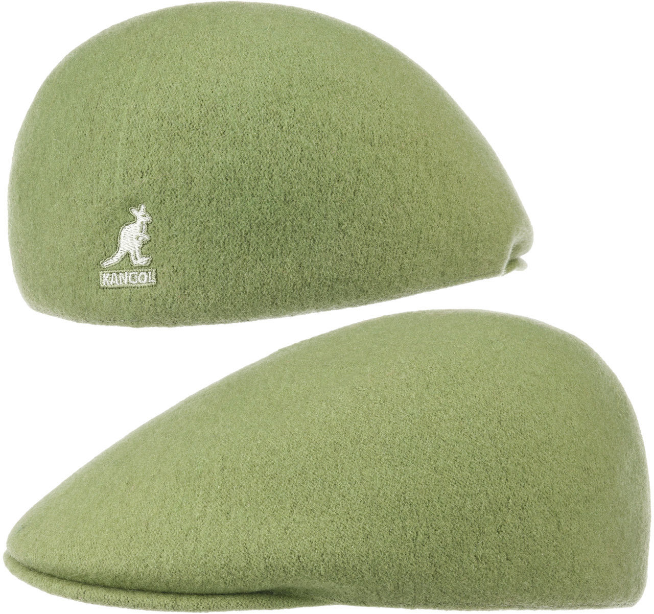 Kangol Seamless Wool Gatsby 507 Flat Cap by zielony, L (58-59 cm)