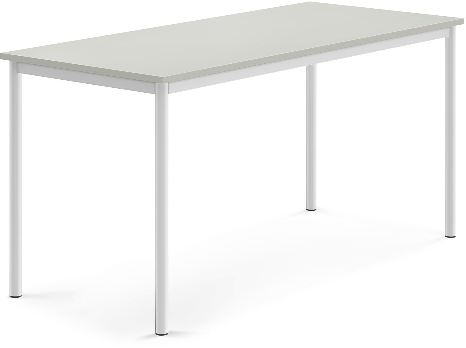 AJ Produkty Biurko BORS, 1600x700x760 mm, szary lamiant, biały