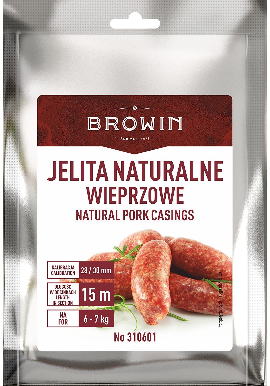 Browin Jelita naturalne wieprzowe - kaliber 28/30mm, 15m