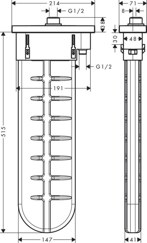 Hansgrohe sBox Element zewnętrzny E chrom 28012000