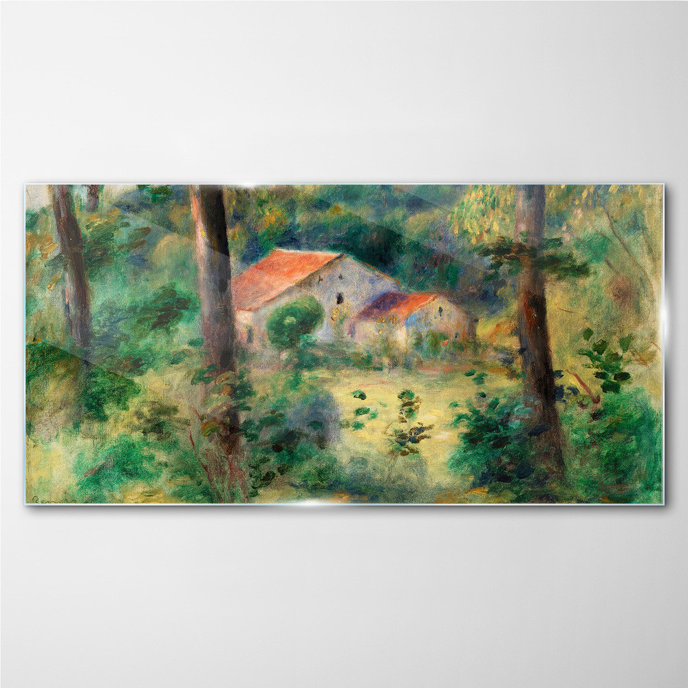 PL Coloray Obraz na Szkle las Dom 120x60cm
