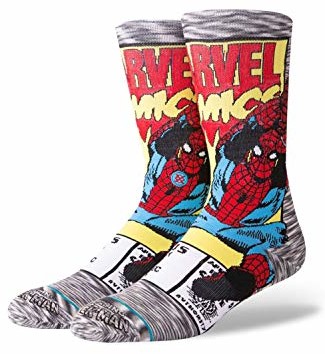 Stance Spiderman Comic Socks - Grey - średni M546D18SPI-GRY