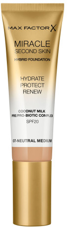 Max Factor Miracle Second Skin SPF20 podkład 30 ml dla kobiet 07 Neutral Medium