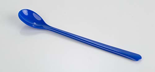 Kimmel łyżka wielofunkcyjna, łyżka do jogurtu, łyżeczka do koktajli, 6 sztuk, wielokrotnego użytku, tworzywo sztuczne, niebieska