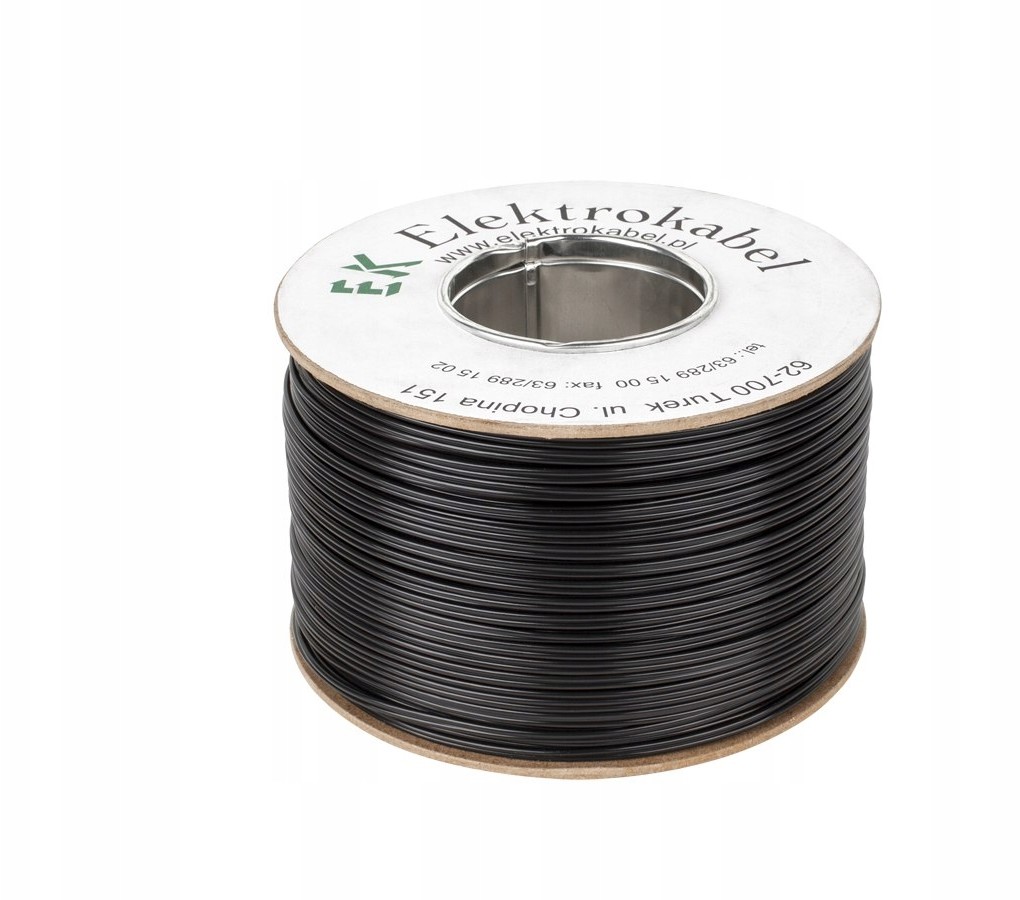 Kabel głośnikowy SMYp 2 x 0,5mm czarny 200m