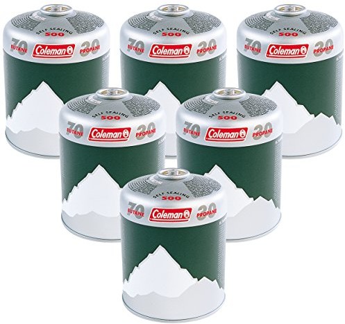Coleman C500 kartusz gazowy, zestaw 6 szt., zielony, 6 szt. 3000004351