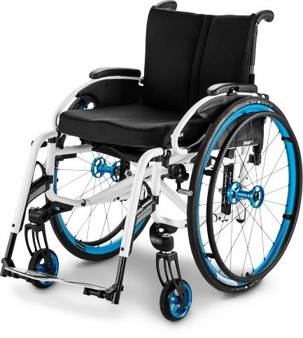 Meyra Aluminiowy wózek z ramą składaną krzyżakowo - odchylany i zdejmowany podnóżek, 3 długości ramy + duży wybór dodatkowych udogodnień SMART S 2.37