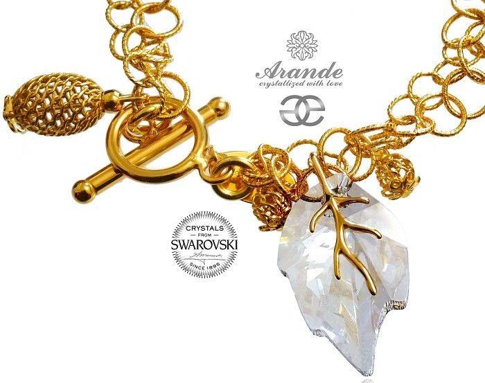 Swarovski Arande bransoletka ANGEL WING GOLD ZŁOTE SREBRO 700359