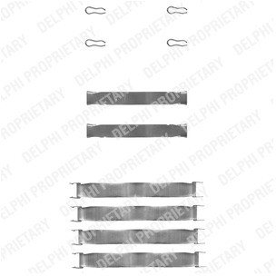 DELPHI Zestaw akcesoriów, klocki hamulcowe LX0019