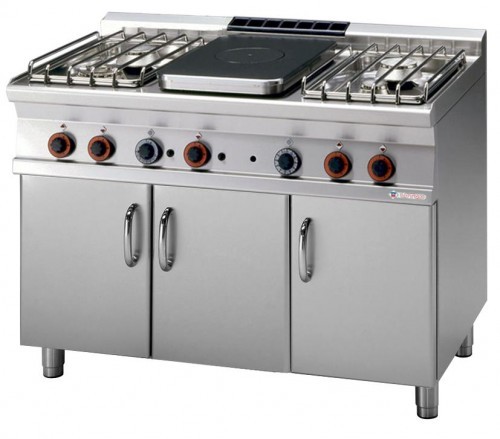 RM Gastro Kuchnia żeliwna gazowa z szafką TP4 712 G/P TP4-712-G/P