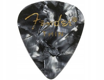 Fender kostka PremiumCelluloid 351 Black Moto Thin