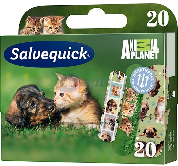Salvequick Orkla Care Plastry Animal Planet plastry dla dzieci (3 rozmiary) x20 sztuk