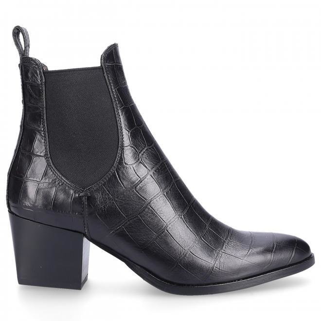 EN AVANT EN AVANT Chelsea Boots 300-01 skóra cielęca Wytłoczony wzór czarny