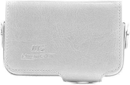 MegaGear megagear skórzana torebka ze szlufką na pasek do Sony DSC-rx100 m V, Sony DSC-rx100 m II, Sony DSC-rx100 m III, RX100 IV aparat, biały MG1420