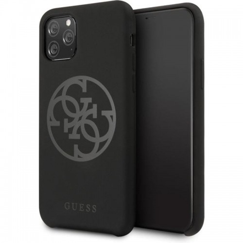 Guess Silicone 4G - Etui iPhone 11 Pro Black