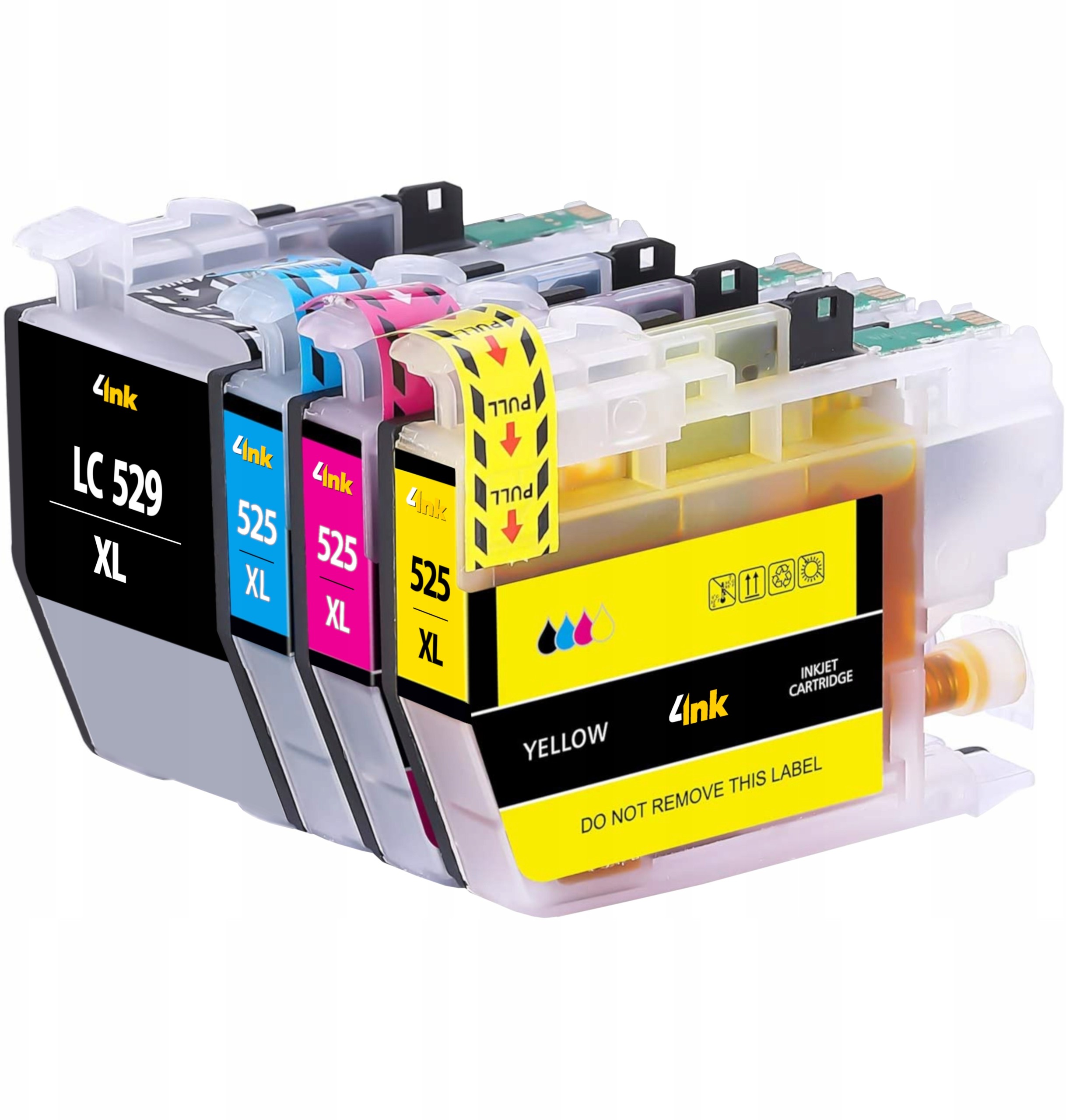 4x Tusz LC529XL LC525XL Do Brother J105 DCP-J105W