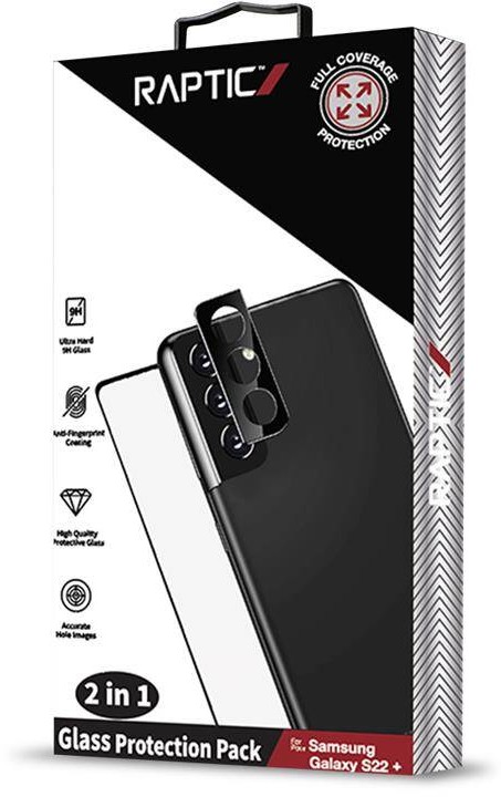 X-Doria Raptic Glass Protection Pack Zestaw szkło hartowane na ekran + nakładka na aparat Samsung Galaxy S22+ b2btrade-22549-0