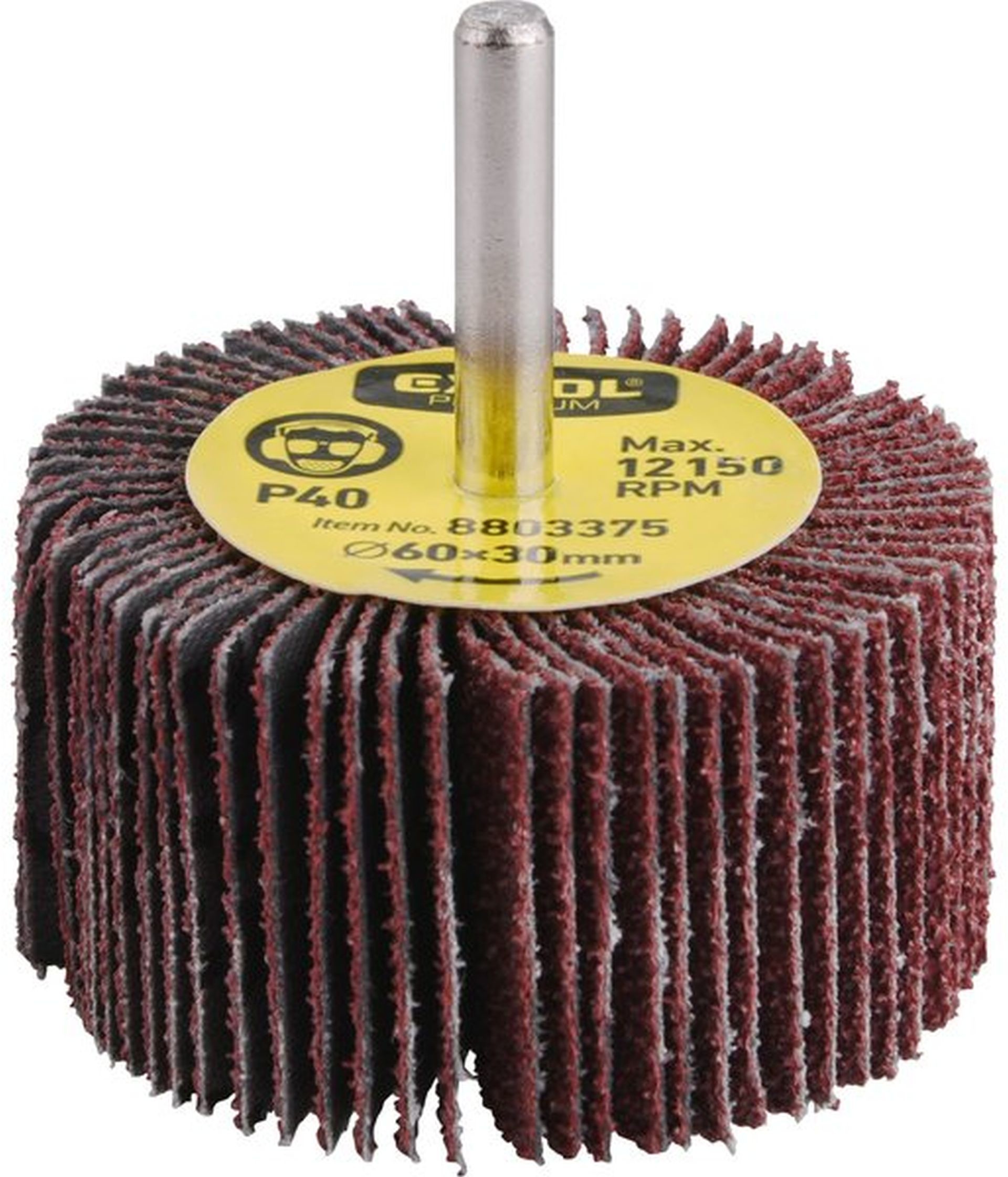 EXTOL Ściernica tarczowa PREMIUM na trzonku, średnica 60x30x6mm, P120 8803379