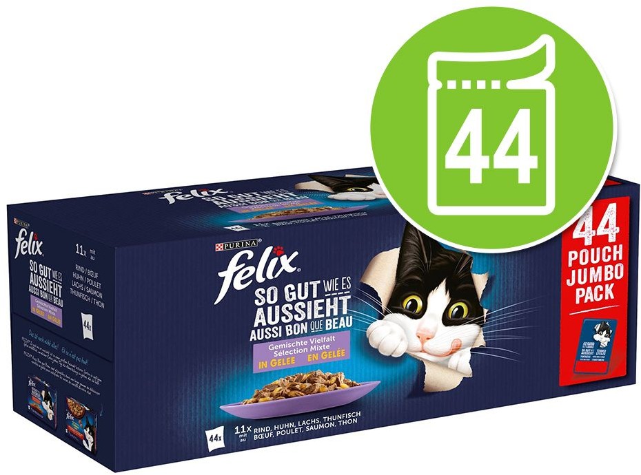 Purina Felix Megapakiet Fantastic, 88 x 85 g - Mięsne smaki