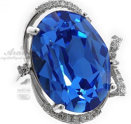 Swarovski Arande Przepiękny Pierścionek Sapphire Rozmiary 3421964233