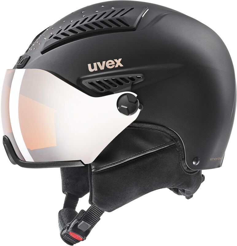 Uvex hlmt 600 Visor WE Glamour Helmet Women, czarny 57-59cm 2021 Kaski narciarskie S5662366005