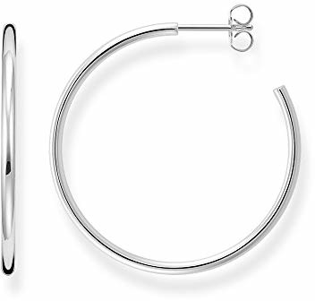 THOMAS SABO Thomas Sabo Classic małe kolczyki kreolskie, srebro wysokiej próby 925, kolor: srebrny, rozmiar: jeden rozmiar