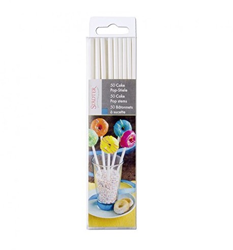 Staedter domowych Cake Pop Sticks, białe, 50 sztuk, biały, 10 cm 336209