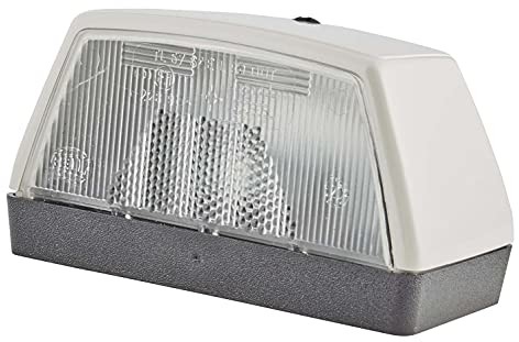 HELLA 2KA 003 389-001 Oświetlenie tablicy rejestracyjnej - Halogen - 12/24/6V - Oprawa/Połączenie śrubowe - Wtyczki: Wtyk płaski - z tyłu/z lewej/z prawej 2KA 003 389-001