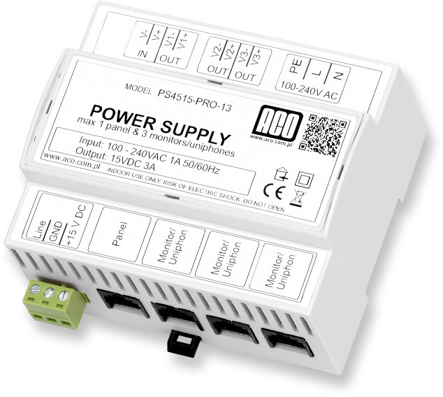 ACO PS45-15-PRO-13 Zasilacz video DIN 15V 3A PS45-15-PRO-13