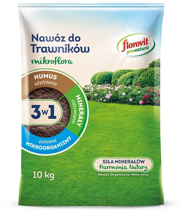Florovit PRO NATURA MIKROFLORA 3w1 DO TRAWNIKÓW 10 KG