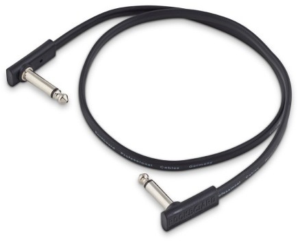 RockGear by Warwick RockBoard Flat Patch Cable, Black, 60 cm (RBO CAB PC F 60 BLK)