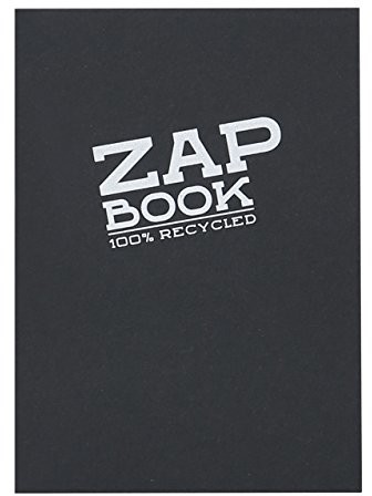 Clairefontaine 3363 °C szkicownik ZAP Book (klejone, idealny do szkiców oraz rysunków, nadaje się do przechowywania suchych produktów do techniki, 160 kartek, 80 G papieru z recyklingu, DIN A6, 10,5 x 3363C
