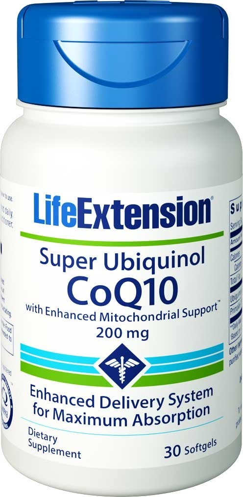 Life Extension Super Ubichinol Koenzym Q10 ze wzmocnionym wsparciem dla mitochondriów, 200 mg 30 kapsułek