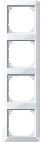 Merten 389419 1-m ramek, 4-krotnie, biel polarna połyskująca 4912773