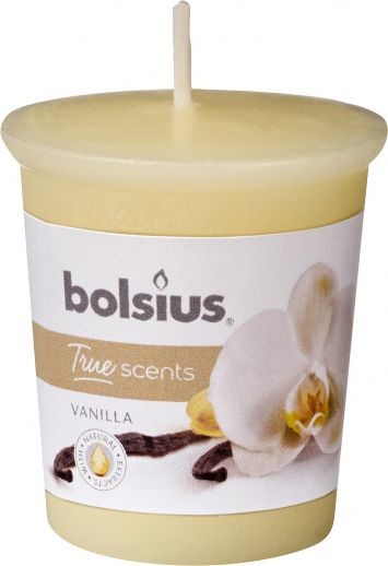 NoName świeca zapachowa True Scents Wanilia 4,5 cm wosk biały twm_480147