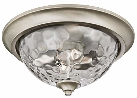 Westinghouse lighting 63267 33 cm lampa sufitowa do wnętrz, powierzchnia w ciemnej cyny z przydymionym szarym szkłem młotkowym 6326740