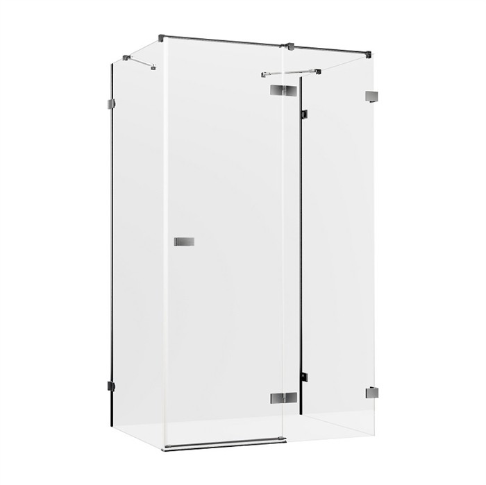 New Trendy Avexa Gunmetal Brushed kabina prysznicowa przyścienna prawa 100x80 cm EXK-3446