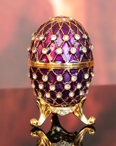 Gift Szkatułka Jajo Jajko Faberge Metalowe Na Prezent