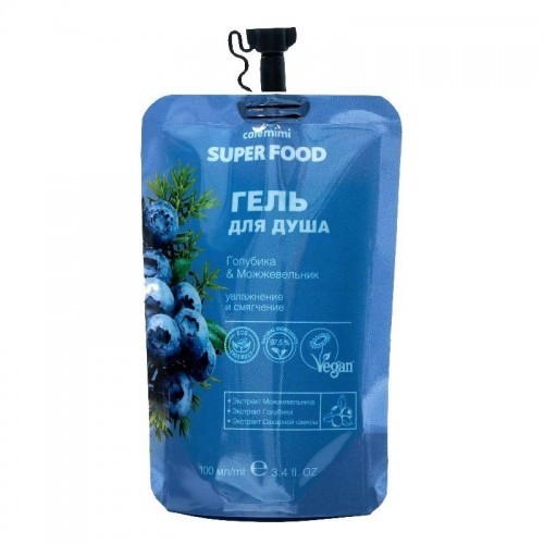 CAFE MIMI Żel pod prysznic Jagody i Jałowiec, 100 ml - CAFE