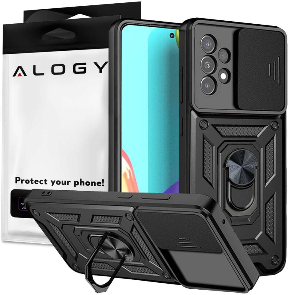 Alogy Etui Camshield Stand Ring z osłonką na aparat do Samsung Galaxy A73 A73 5G 13644X1