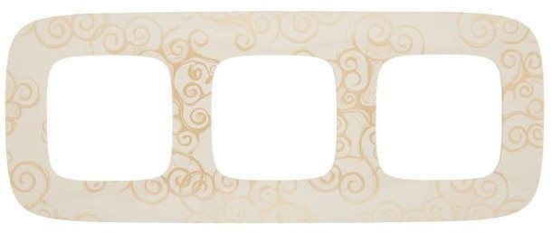 Legrand Ramka potrójna VALENA ALLURE złoty