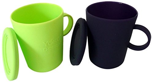 YOKO DESIGN Yoko wzór 1253 silikonowa kształt zapewnia mugcake, 7,3 x 9,5 x 9 cm, zielony/fioletowy, 2 sztuki 1253